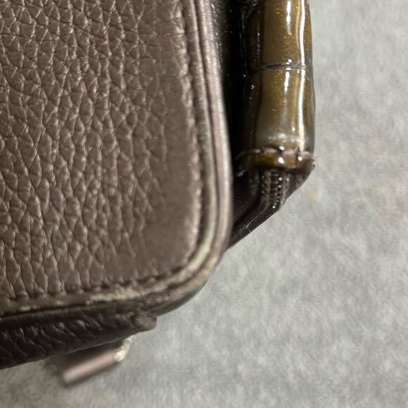 Brighton olive green croc shoulder bag side card pocket zipped section.medium - Picture 8 of 14